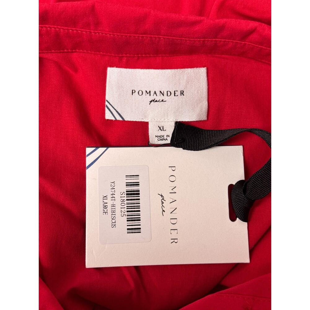 New Tuckernuck Dress XL Womens Pomander Place Mabel Mini Tiered Red Cotton - Picture 7 of 8